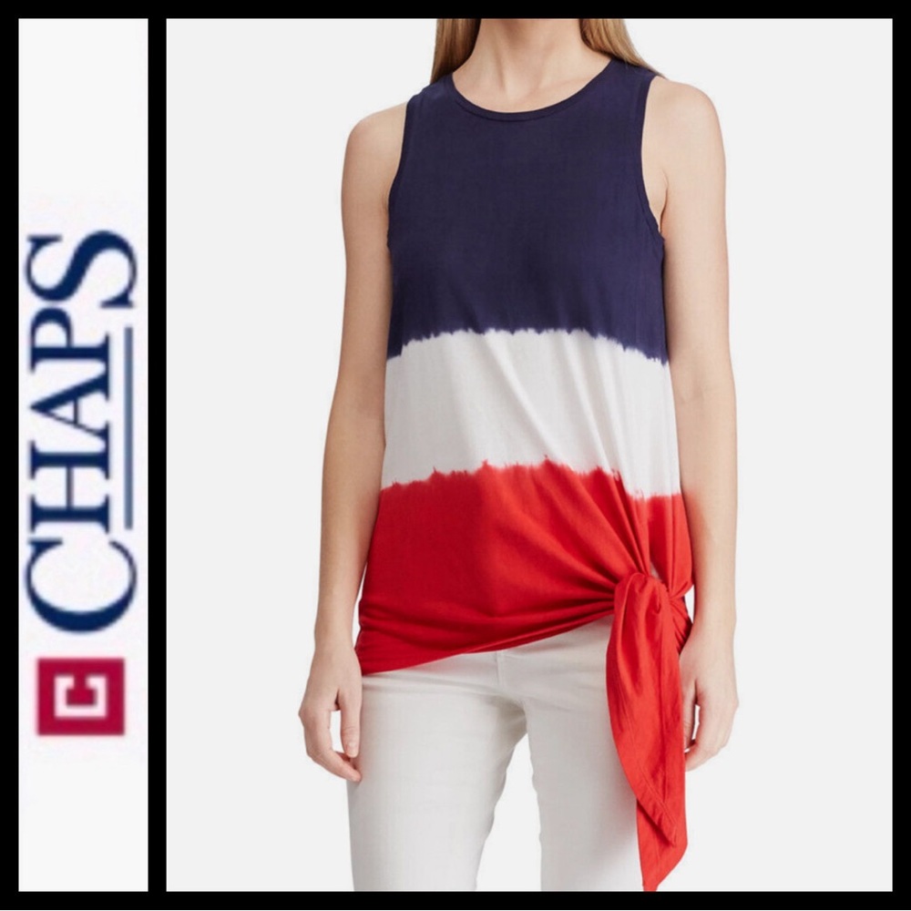 Chaps Women’s Patriotic Stripe Side Tie Top